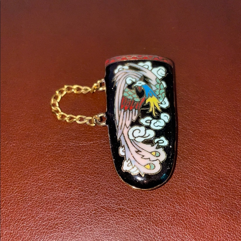 Black Cloisonné Charm or Keychain